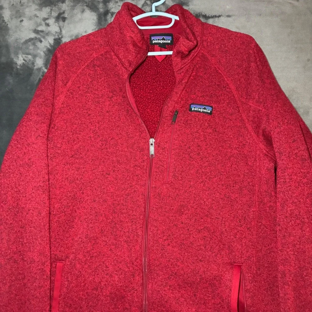 Patagonia Better Sweater Full Zip Jacket Polyester Mens L Red Fleece 25527